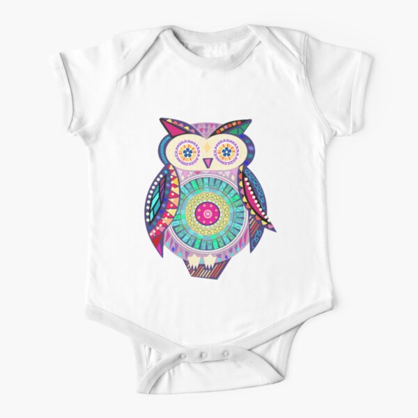 Carnival Owl Short Sleeve Baby One-Piece