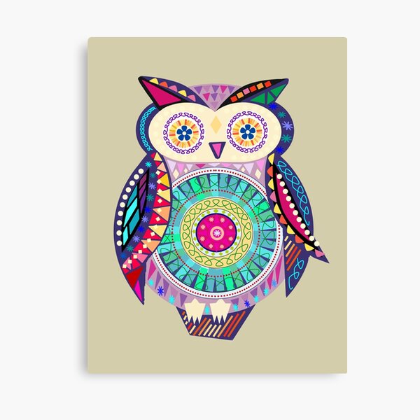 Carnival Owl Canvas Print