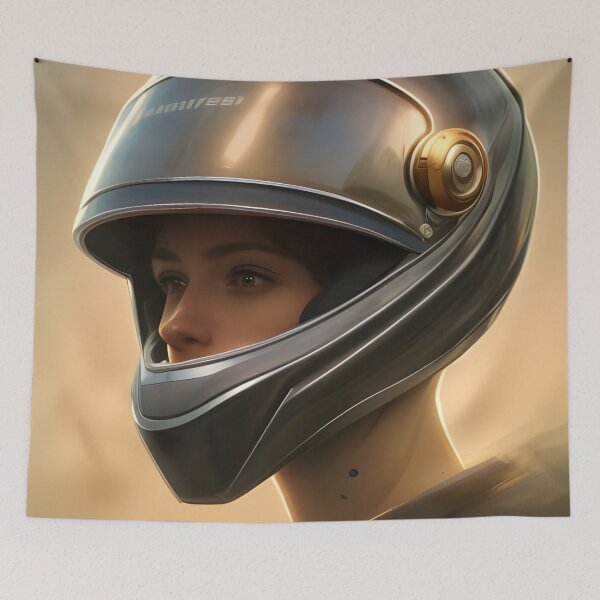 Artikelvorschau, Woman wearing helmet entworfen und verkauft von brandway.