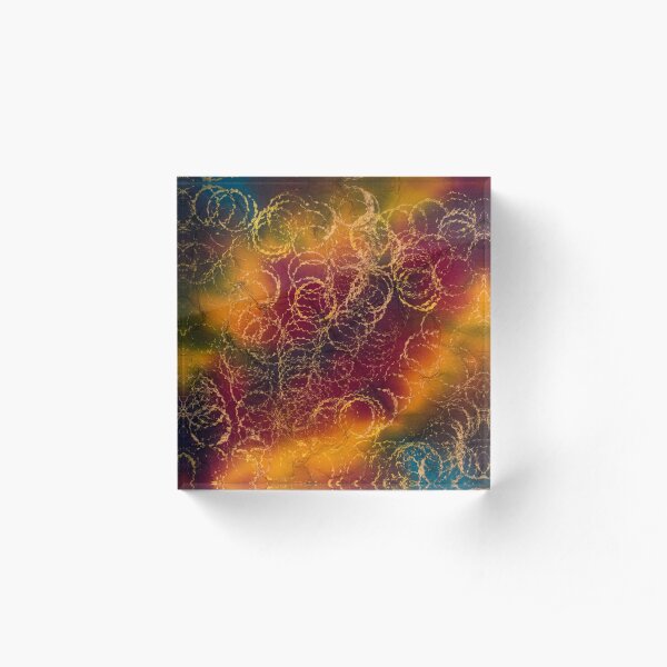 Colorful Circles Acrylic Block