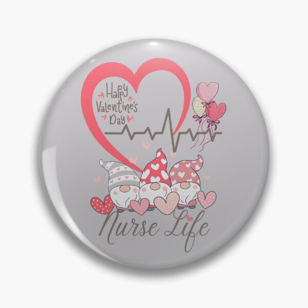 Item preview, Nurse and Doctor Heartline Gnome Happy Valentine's Day Design for doctors, nurses, LPN, PA and CNA designed and sold by tranquilbeach.
