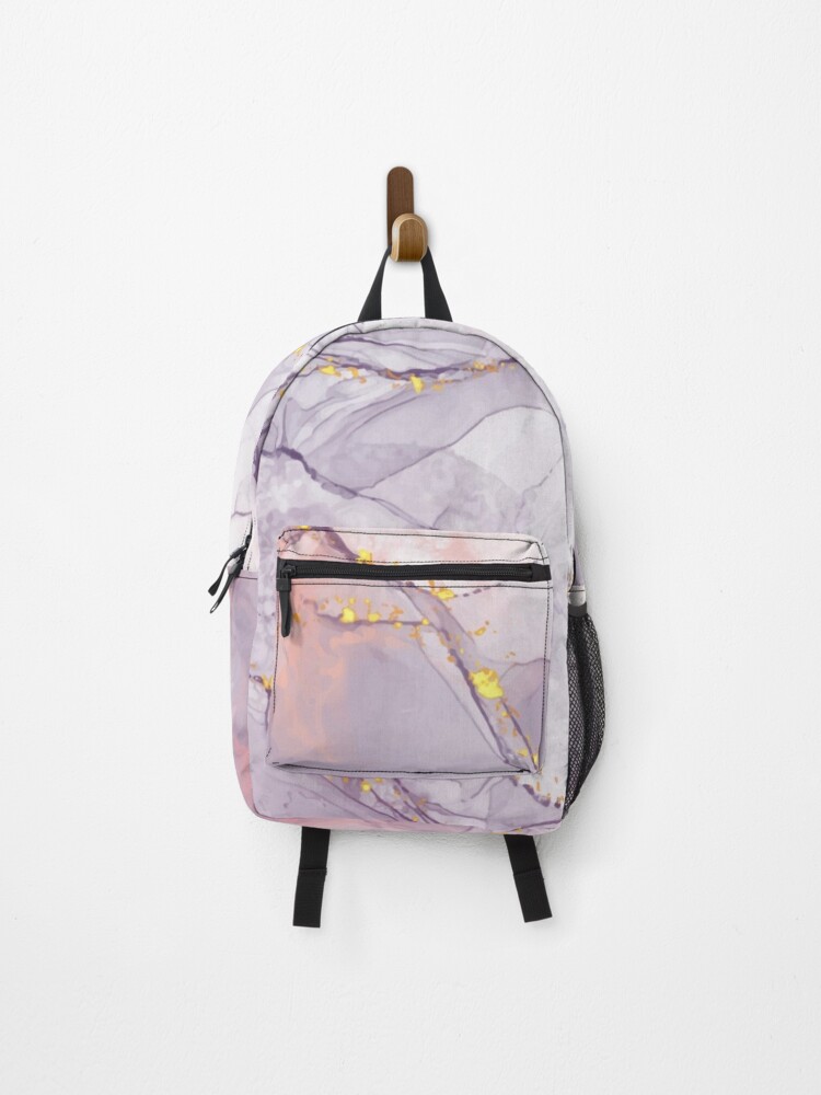 Rose gold marble outlet backpack