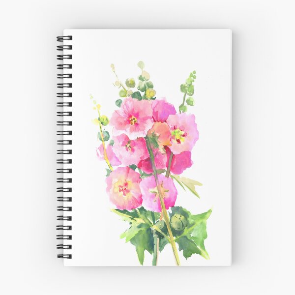 Item preview, Hollyhock pink floral decor designed and sold by surenart.