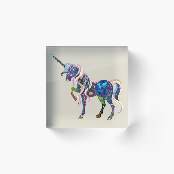 Carnival Unicorn Acrylic Block