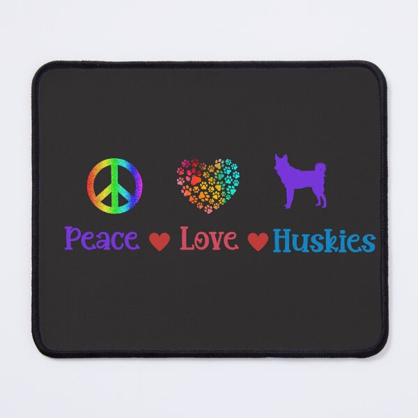 Item preview, Peace Love and Huskies.  Peace Love and Pugs. Peace Love and Canines  designed and sold by Doggymadness.