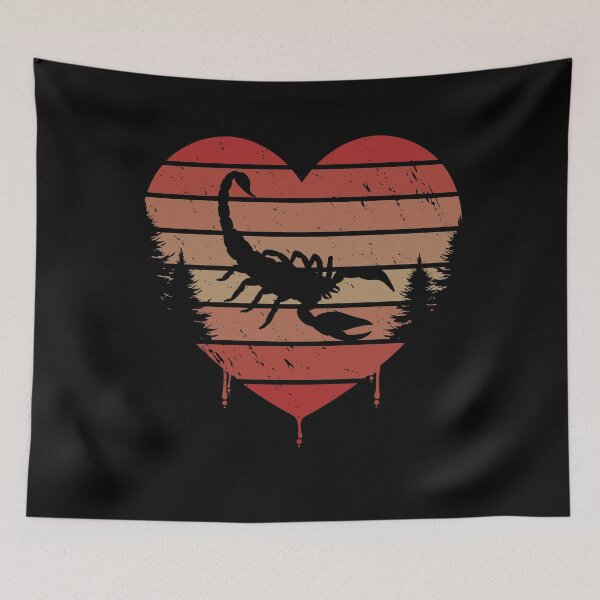 Item preview, Cute Red Vintage Heart Scorpions 80s Valentine Day Love Gift Idea designed and sold by Coolburry.