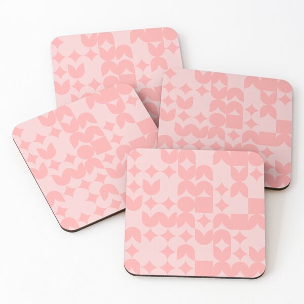 Item preview, Girly Pinkish Geometric Pattern - Flowers & Stars #13 designed and sold by Trendy-Now.