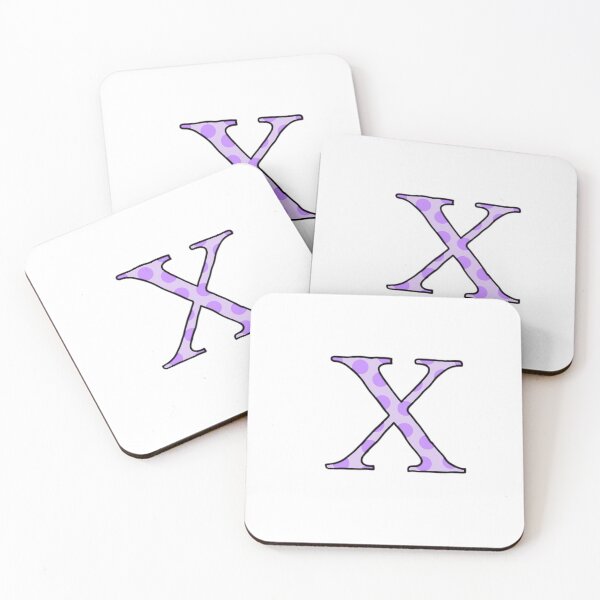 Item preview, Purple Polka Dots - Letter X, Greek Letter Chi designed and sold by 618LexaR.