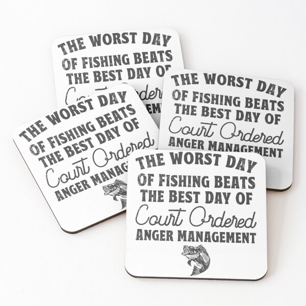 Item preview, Worst Day Of Fishing Beats The Best Day Of Court Ordered Anger Management Fishing Gift designed and sold by TonySpencer.