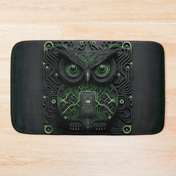 Item preview, owl on motherboard chip designed and sold by ManoloB.