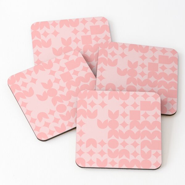 Item preview, Girly Pinkish Geometric Pattern - Flowers & Stars #18 designed and sold by Trendy-Now.