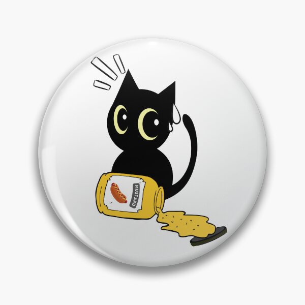 Item preview, Cute Black Cat Spilled mustard designed and sold by Pet Station.