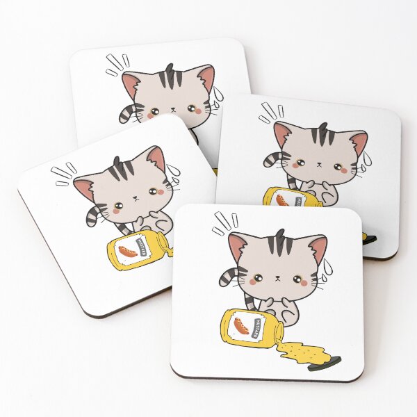 Item preview, Cute Tabby Cat Spilled mustard Sauce designed and sold by Pet Station.