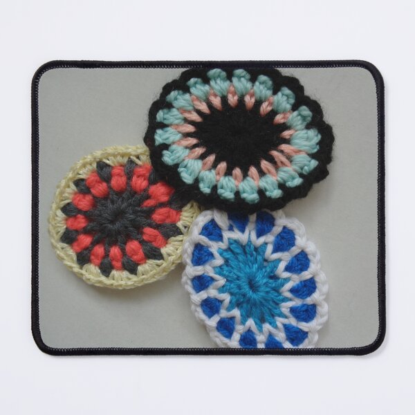 Item preview, 3 mandalas - handmade crocheted from yarn // designed and sold by Lillrose.