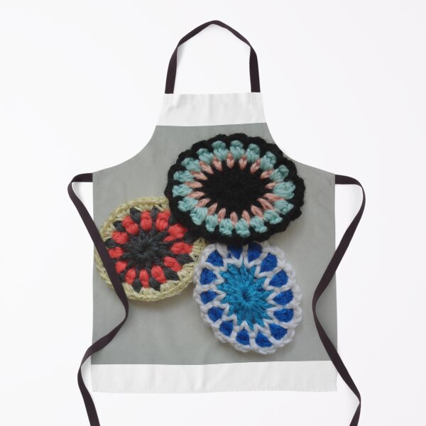 Item preview, 3 mandalas - handmade crocheted from yarn // designed and sold by Lillrose.