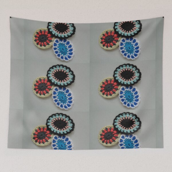 Item preview, 3 mandalas - handmade crocheted from yarn // designed and sold by Lillrose.