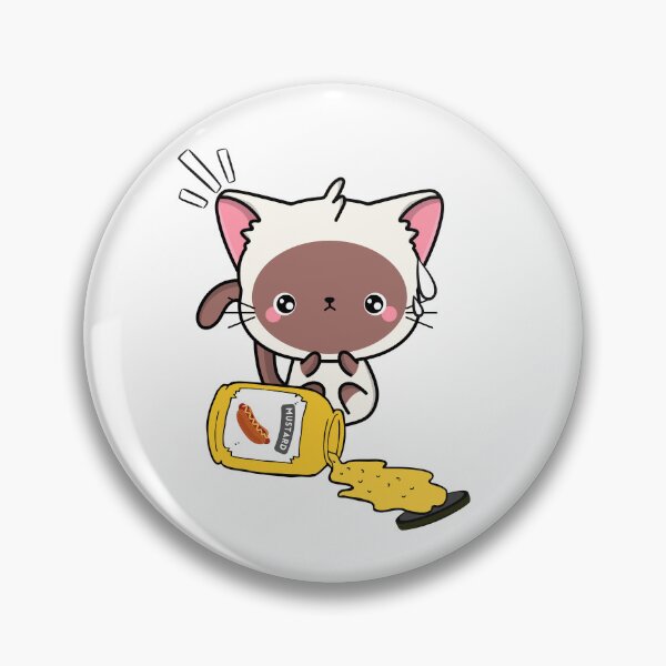 Item preview, Cute White Cat Spilled mustard  designed and sold by Pet Station.