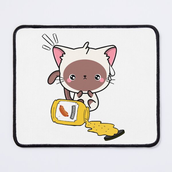 Item preview, Cute White Cat Spilled mustard designed and sold by Pet Station.