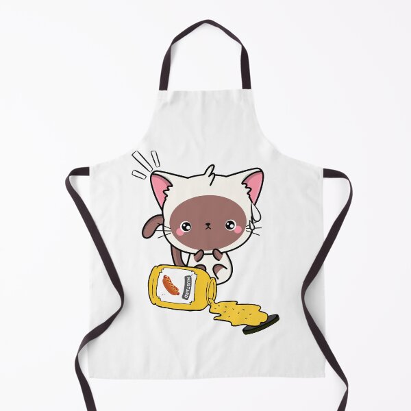 Item preview, Cute White Cat Spilled mustard designed and sold by Pet Station.