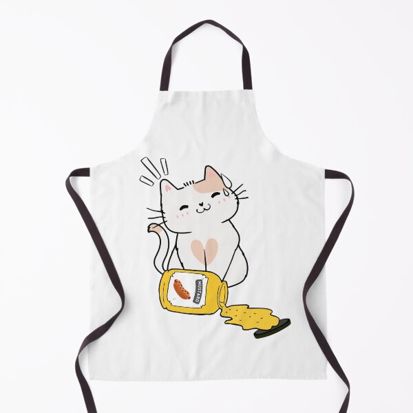 Item preview, Cute White Cat Spilled mustard designed and sold by Pet Station.