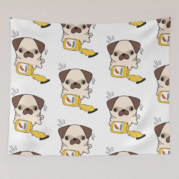 Item preview, Cute Pug Spilled mustard  designed and sold by Pet Station.