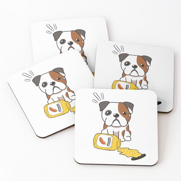 Item preview, Cute Bulldog Spilled mustard  designed and sold by Pet Station.