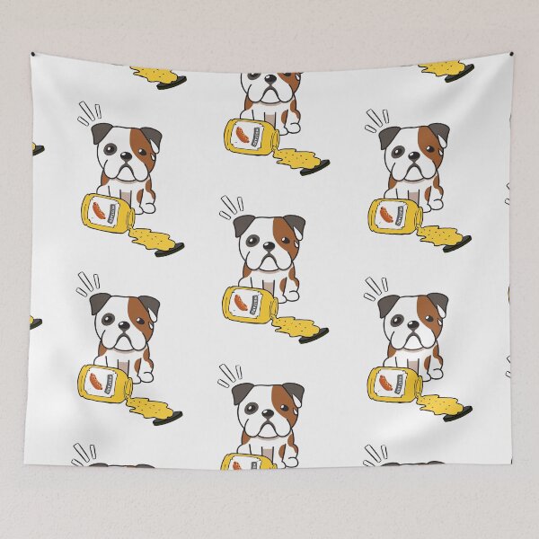 Item preview, Cute Bulldog Spilled mustard  designed and sold by Pet Station.