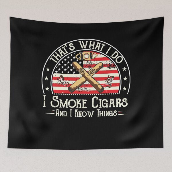 Item preview, That's What I Do I Smoke Cigars And I Know Things gift American Flag Shirt, Vintage Lover  designed and sold by mohmmed22.