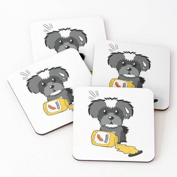 Item preview, Cute Schnauzer Spilled mustard  designed and sold by Pet Station.