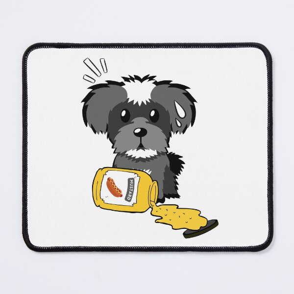 Item preview, Cute Schnauzer Spilled mustard  designed and sold by Pet Station.