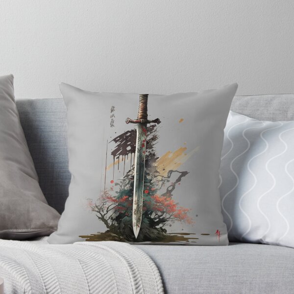 Item preview, legendary asian sword oil paint style designed and sold by Sintivastore.