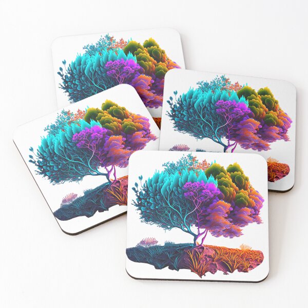 Item preview, Colourful Tree in Fibonacci Design for Fashion Accessories and Home Decor Style designed and sold by RAGANADesign.