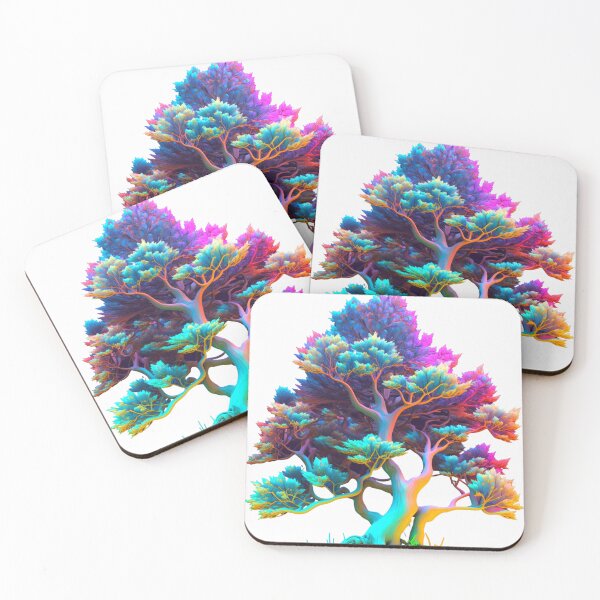 Item preview, Colourful Tree in Fibonacci Design for Fashion Accessories and Home Decor Style designed and sold by RAGANADesign.