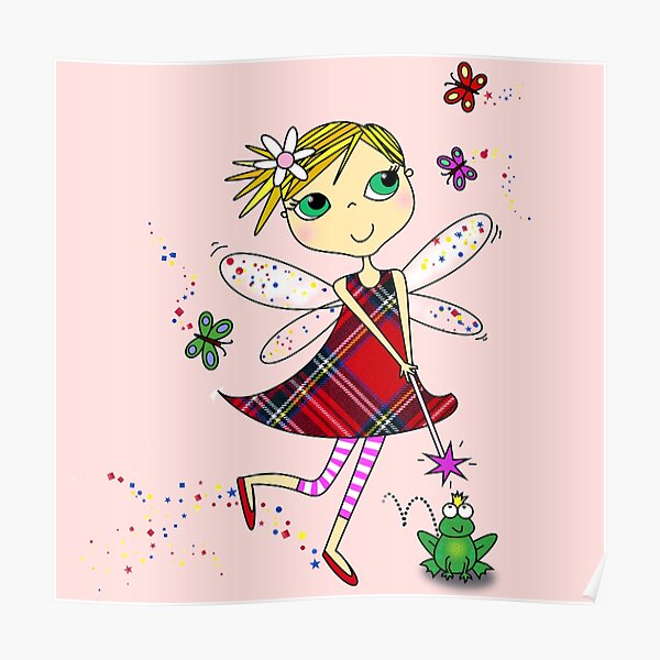 Cute Magic Fairy Cartoon Poster
