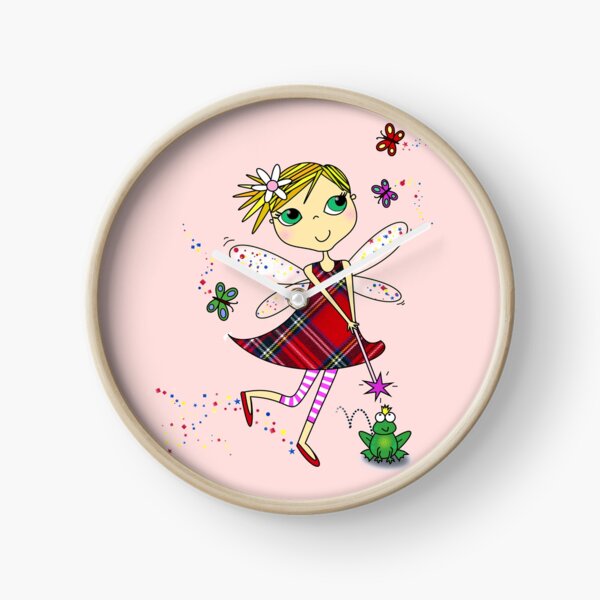 Cute Magic Fairy Cartoon Clock
