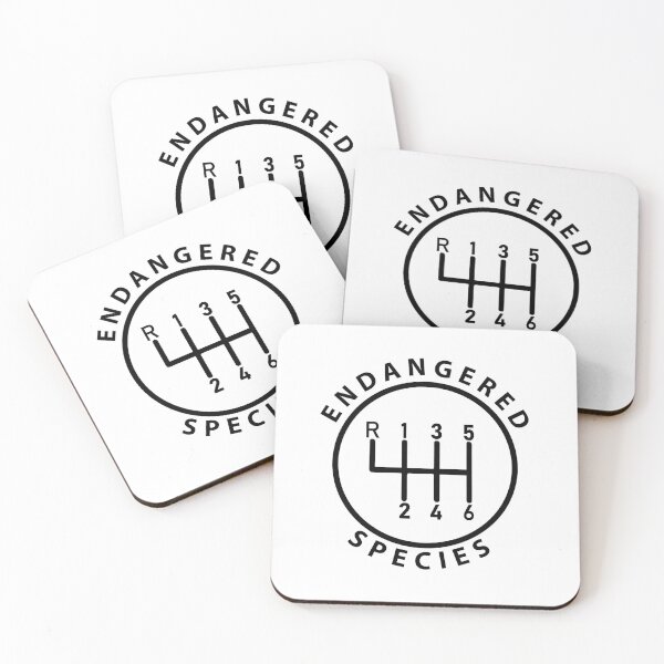 Item preview, Manual Transmission 6 Speed (Black, Endangered Species Logo 1) designed and sold by 718Raindeer.