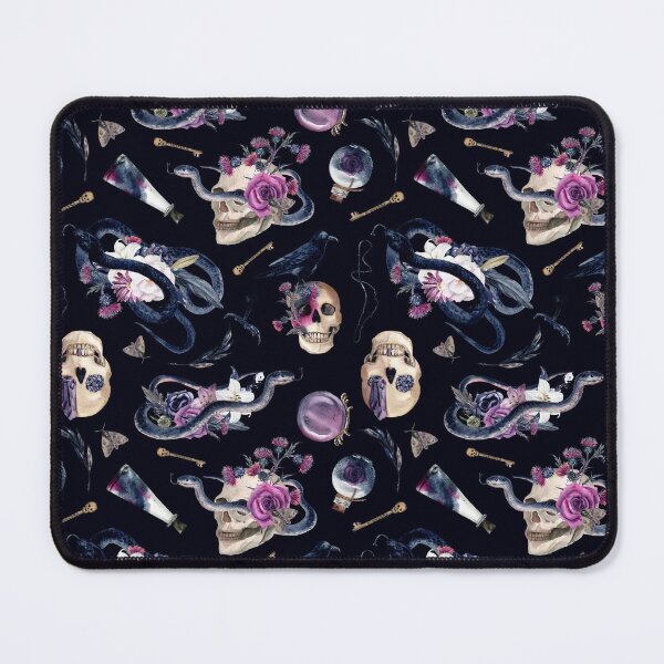 Item preview, Gothic Glamour skulls, snakes, and floral designed and sold by BlackCatArtBB.