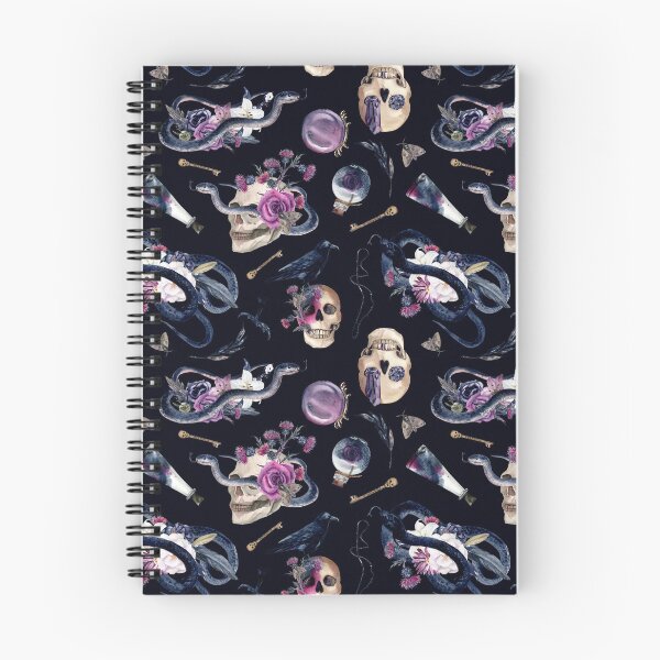 Item preview, Gothic Glamour skulls, snakes, and floral designed and sold by BlackCatArtBB.