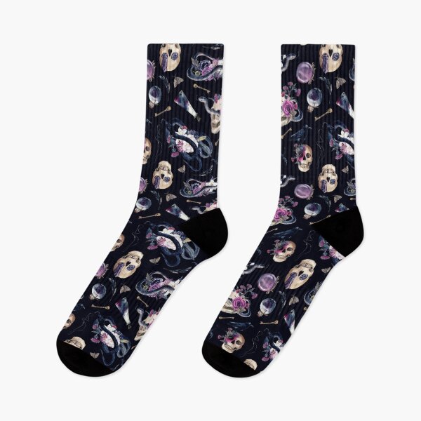 Item preview, Gothic Glamour skulls, snakes, and floral designed and sold by BlackCatArtBB.