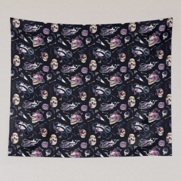 Item preview, Gothic Glamour skulls, snakes, and floral designed and sold by BlackCatArtBB.