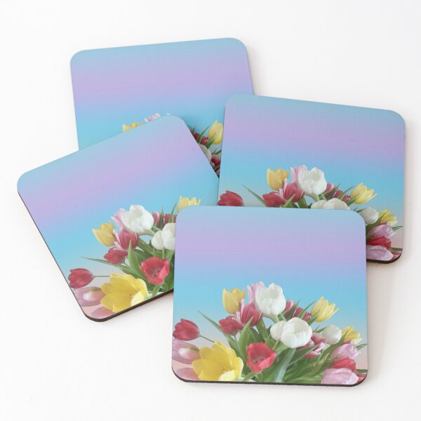 Item preview, Didiers Tulip (Tulipa Gesneriana) Pink Red and Yellow Easter Botanical Tulip Flower Garden designed and sold by VistaViews.