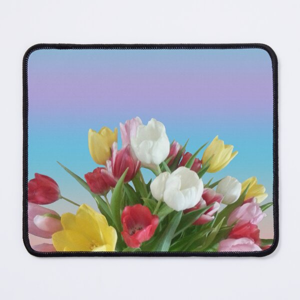 Item preview, Didiers Tulip (Tulipa Gesneriana) Pink Red and Yellow Easter Botanical Tulip Flower Garden designed and sold by VistaViews.