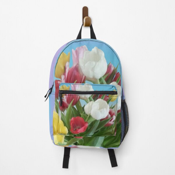 Item preview, Didiers Tulip (Tulipa Gesneriana) Pink Red and Yellow Easter Botanical Tulip Flower Garden designed and sold by VistaViews.