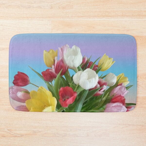 Item preview, Didiers Tulip (Tulipa Gesneriana) Pink Red and Yellow Easter Botanical Tulip Flower Garden designed and sold by VistaViews.