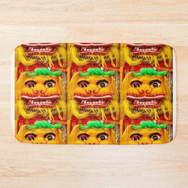 Item preview, Golden red Chinese Dragon mask SQ 3x3 designed and sold by kall3bu.