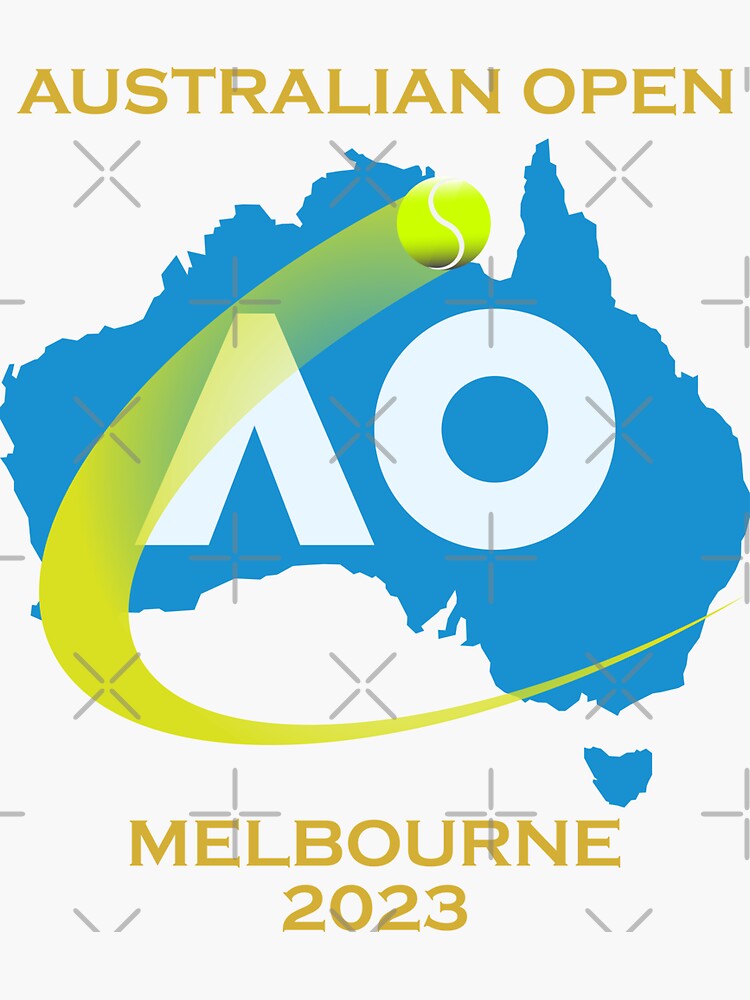 "Perfect 2023 Australian Open Tennis Tournament Design" Sticker for