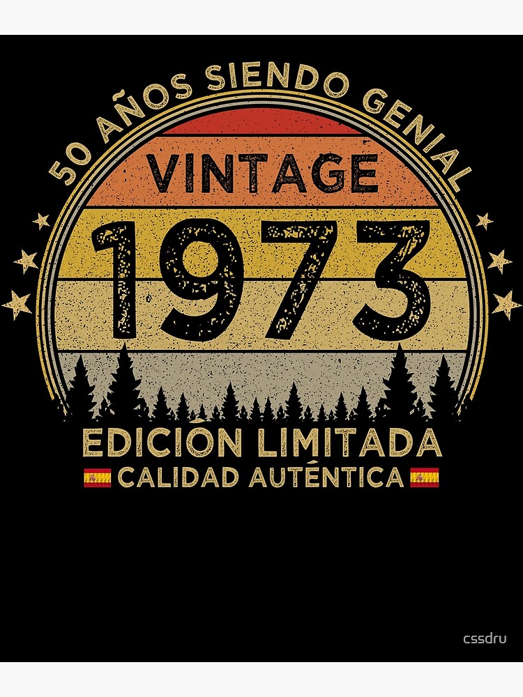 50 Años Siendo Genial 1973 Vintage 50 Años Cumpleaños | Photographic Print