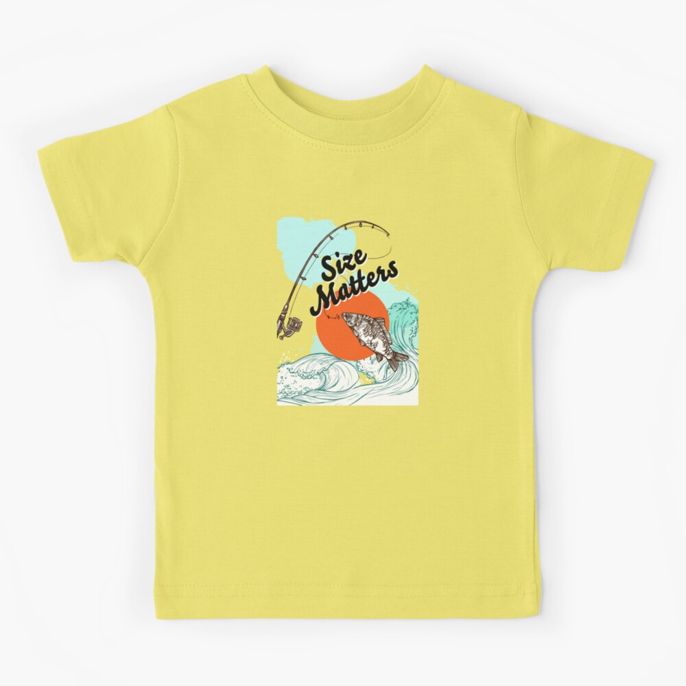 Size Matters Fishing - Funny Novelty Kids Children T-Shirt Tshirt Gift  Gifts Tee