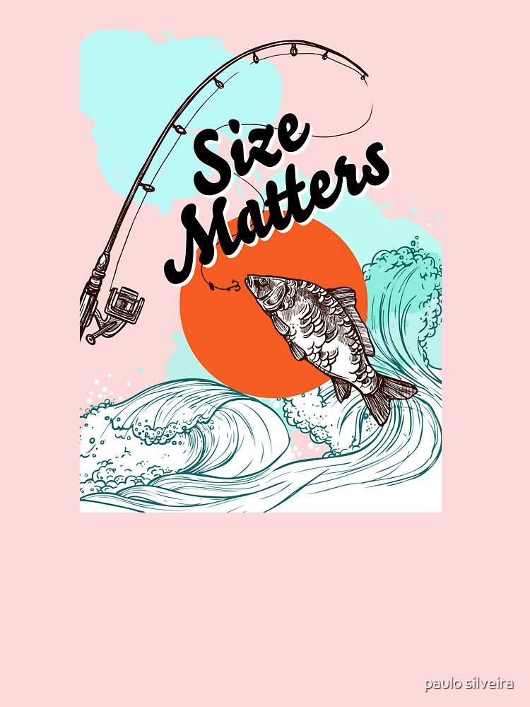 Salmon Size Matters Funny Fishing Humor Fisherman Pun T-Shirt