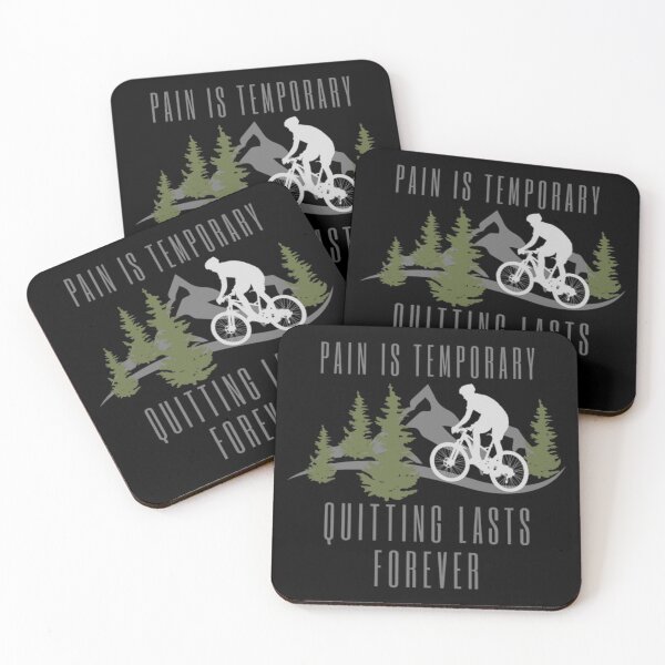 Item preview, Pain Is Temporary Quitting Lasts Forever-Mountain Biking designed and sold by CarefulCaptures.